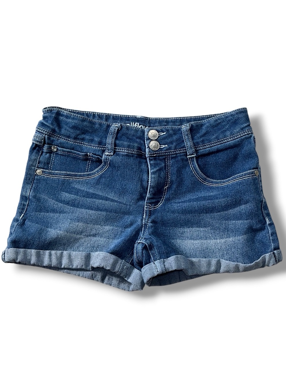 Wallflower Girl Jean Shorts with Stars and Stripped Pockets